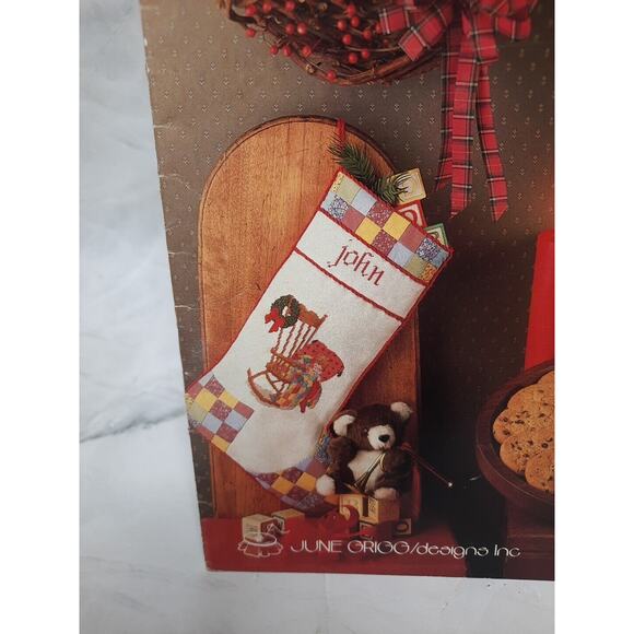1985 June Grigg Designs Counted Cross Stitch Leaflet Christmas Past - Picture 4 of 8